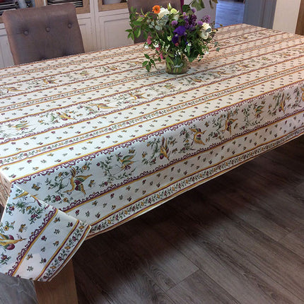 Nappe Faïence de Moustiers rose  2m/1m50  ENDUT PLASTIFIE