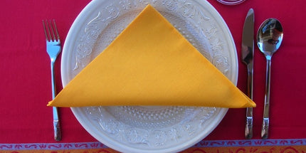 serviette coton  unie jaune 40 cm /40 cm