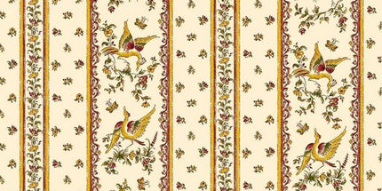 Nappe provençale rectangle coton 3m x 1m55  faïence de Moustiers rose