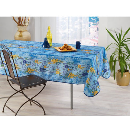 Nappe rectangle glycine et lavande Bleu polyester 3m x 1m50 anti tache et infroissable