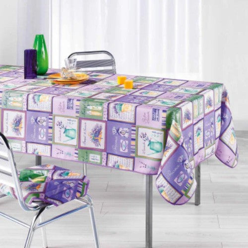 Nappe rectangle Bouquet de Lavande 2m x 1m50 – Polyester anti-tache & infroissable