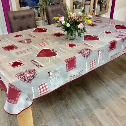 Nappe rectangle mon Alsace 200 cm x 150 cm polyester anti tache infroissable