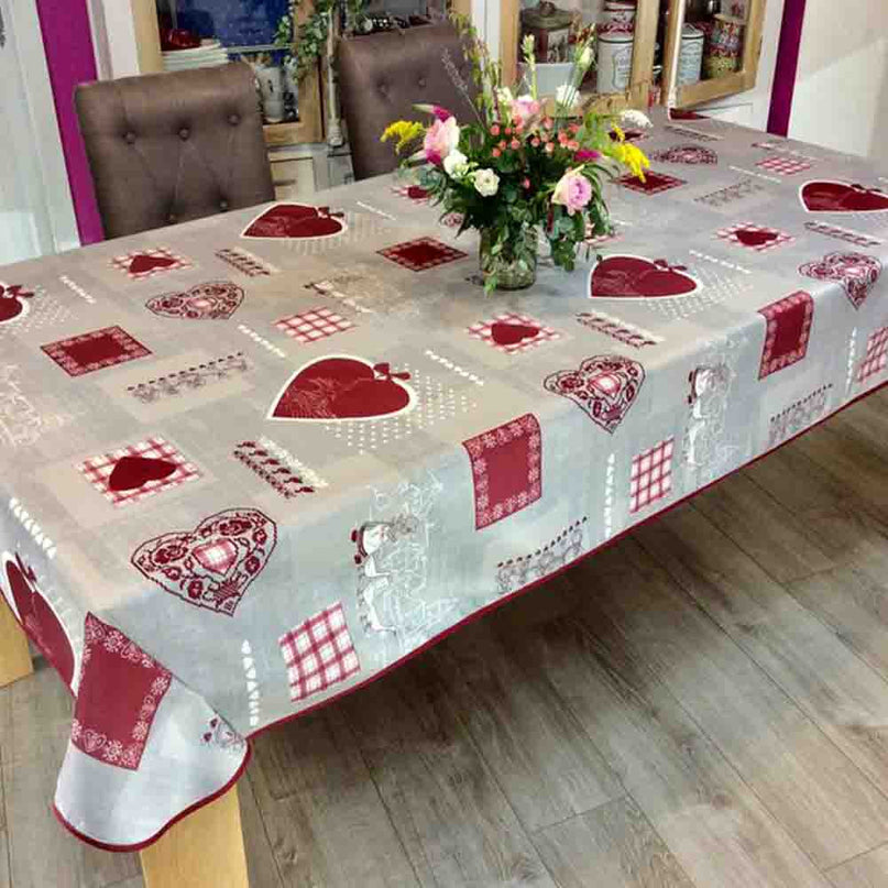 Nappe rectangle mon Alsace 200 cm x 150 cm polyester anti tache infroissable