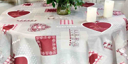 Nappe ronde 180 cm mon Alsace polyester antitache infroissable