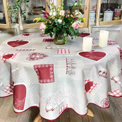 Nappe ronde 180 cm mon Alsace polyester antitache infroissable