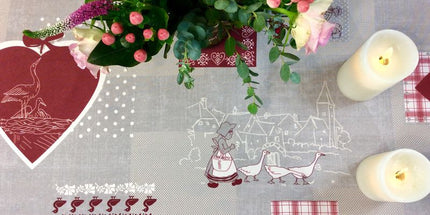 Nappe ronde 180 cm mon Alsace polyester antitache infroissable