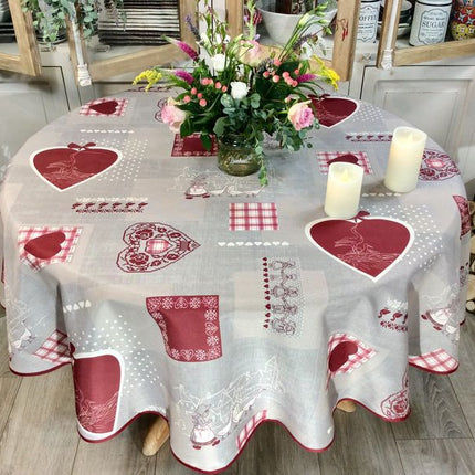 Nappe ronde 180 cm mon Alsace polyester antitache infroissable