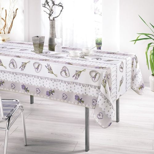 Nappe rectangle charme naturel 3m x 1m50 polyester anti tache infroissable