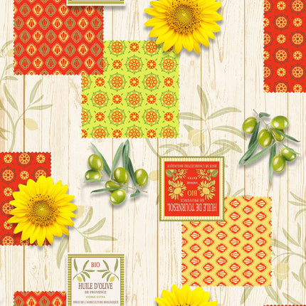 Nappe rectangle provençale cuisine provençale 240 cm x 150 cm polyester Antitache et infroissable
