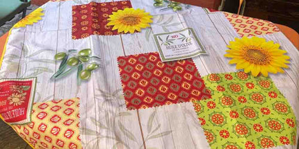 Nappe rectangle provençale cuisine provençale 200 cm x 150 cm polyester Antitache et infroissable