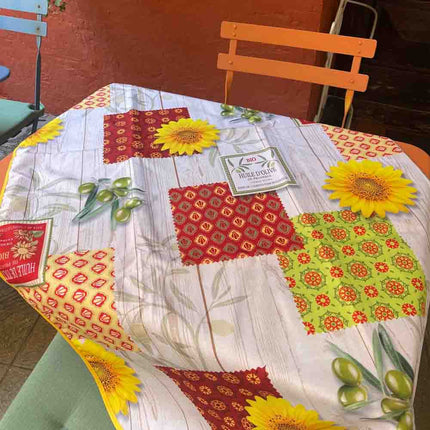 Nappe rectangle provençale cuisine provençale 200 cm x 150 cm polyester Antitache et infroissable