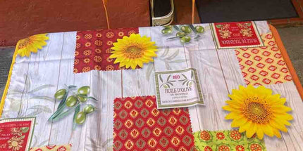 Nappe rectangle provençale cuisine provençale 200 cm x 150 cm polyester Antitache et infroissable
