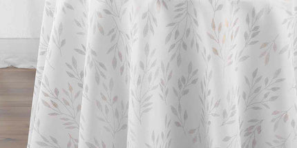 Nappe ronde polyester Lonigold blanc et or Anti tache et Infroissable 180 cm