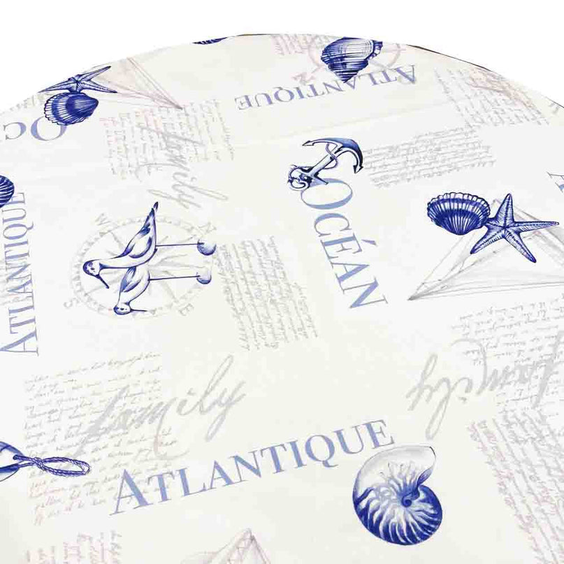 Nappe ronde littoral antitache infroissable polyester 1m80