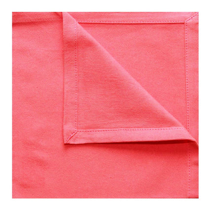 Serviette de table unie rose coton 40 cm x 40 cm