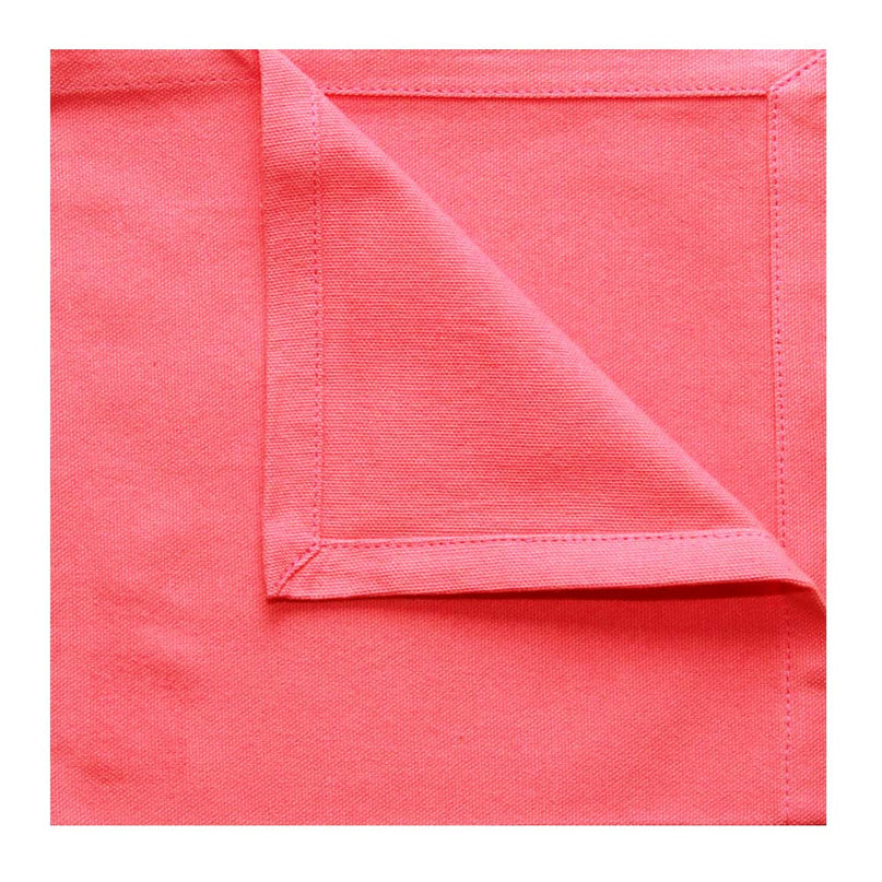 Serviette de table unie rose coton 40 cm x 40 cm