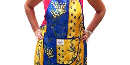 Tablier mimosa lavande citron bleu polyester antitache et sans repassage