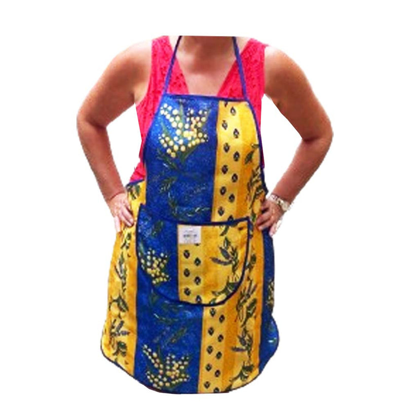 Tablier mimosa lavande citron bleu polyester antitache et sans repassage