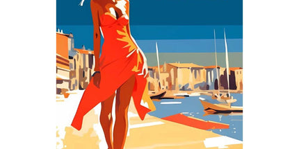 Torchon rectangle coton FRENCH RIVIERA 50cm x 70cm