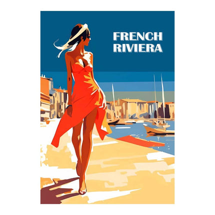 Torchon rectangle coton FRENCH RIVIERA 50cm x 70cm