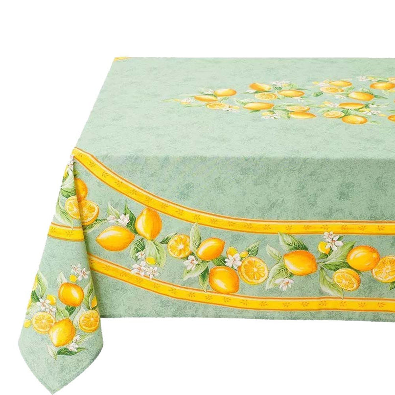 Nappe coton citron vert  2m50/1m55