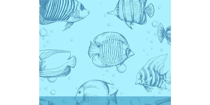 Torchon rectangle coton tissé jacquard LAGON BLEU 50 cm X 70 cm