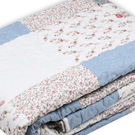 Couvre Lit Boutis AGNES 1m80 x 2m40 + 1 taie d'oreiller + 1 sac en tissu