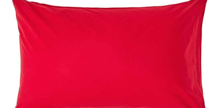 Taie d'oreiller rectangle Alicia rouge 50 cm x 70 cm  coton