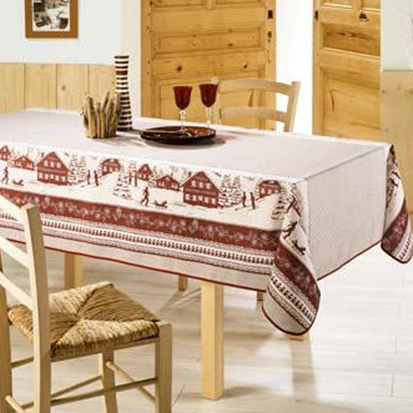Nappe rectangle polyester Tignes 3m x 1m50 antitache et infroissable