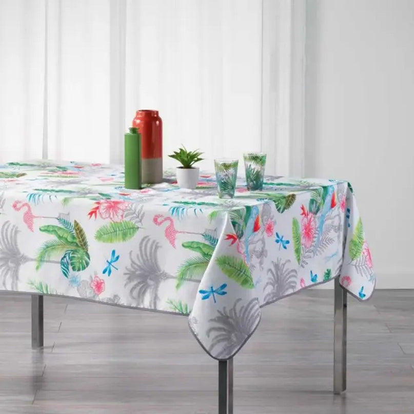 Nappe rectangle polyester Paradizio blanc 1m50 x 1m20 antitache et infroissable