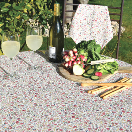 Nappe rectangle coton Beaucaire indienne rose all over 2m x 1m55