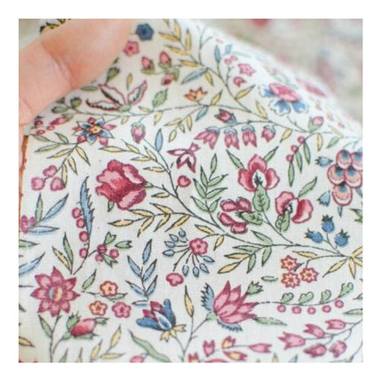 Nappe rectangle coton Beaucaire indienne rose all over 2m x 1m55