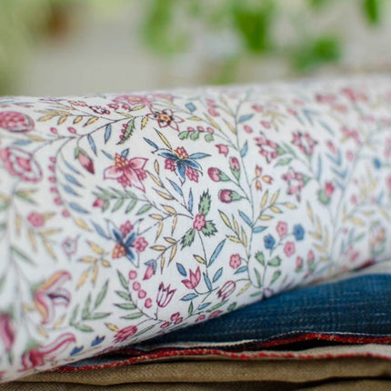 Nappe rectangle coton Beaucaire indienne rose all over 2m x 1m55