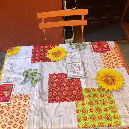Nappe ronde 180 cm provençale cuisine provençale polyester antitache et infroissable