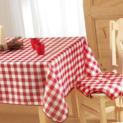 Nappe rectangle vichy rouge 1m50 x 1m20 polyester anti tache et infroissable