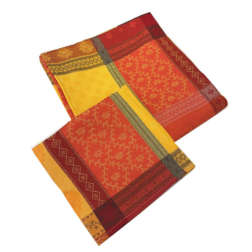 Serviette de table coton jacquard Téflon valescure rouge 42 cm x 42 cm