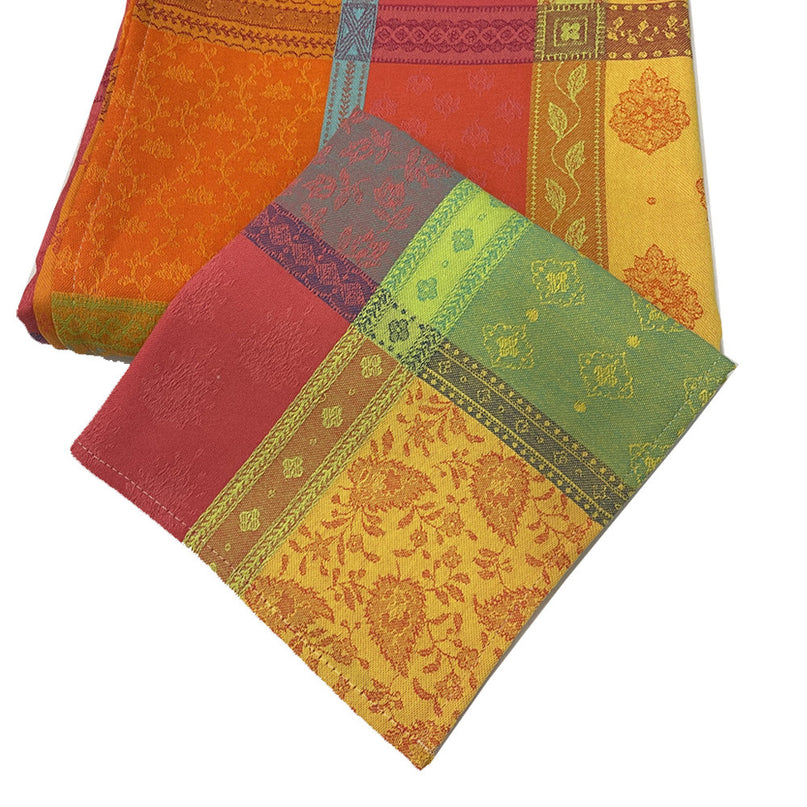 Serviette de table coton jacquard Téflon valescure multicolore 42 cm x 42 cm