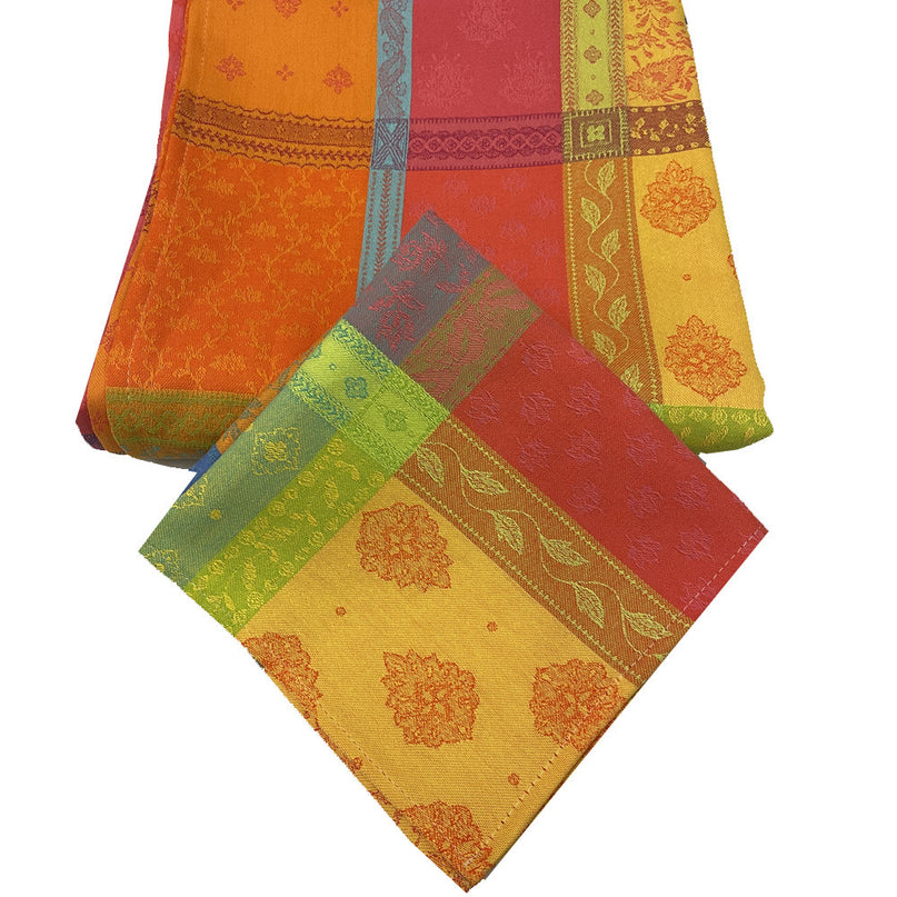 Serviette de table coton jacquard Téflon valescure multicolore 42 cm x 42 cm