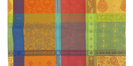 Serviette de table coton jacquard Téflon valescure multicolore 42 cm x 42 cm