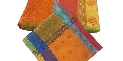 Serviette de table coton jacquard Téflon valescure multicolore 42 cm x 42 cm