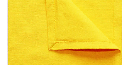 Serviette de table unie jaune coton 40 cm x 40 cm