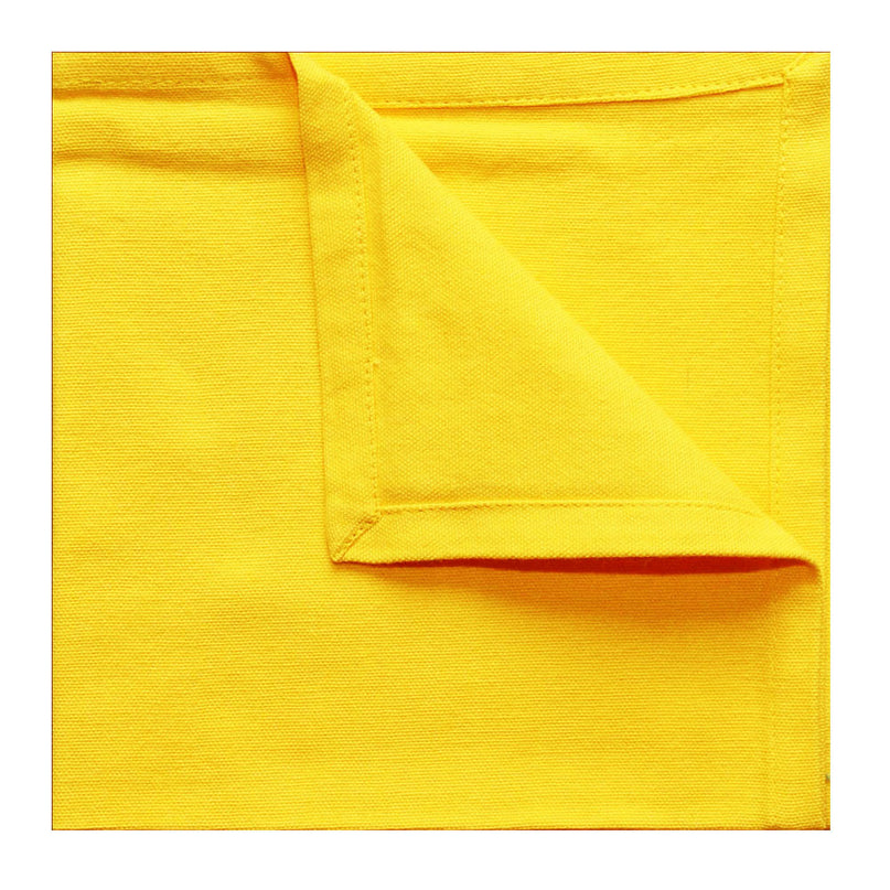 Serviette de table unie jaune coton 40 cm x 40 cm