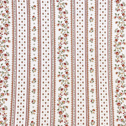 Tissu au mètre coton provençale Figuerolles écru R rayure en 160 cm de large