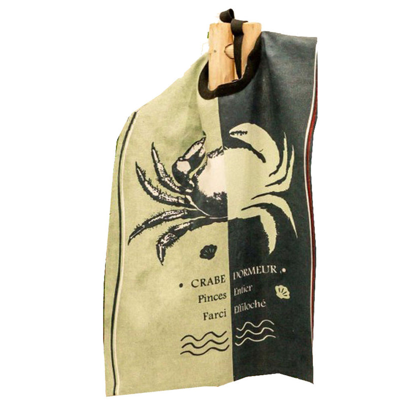 BAVOIR RESTAURANT CRABE DORMEUR OCEAN COTON ADULTE 45 cm X 60 cm