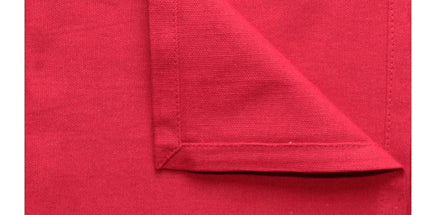 Serviette de table unie rouge coton 40 cm x 40 cm