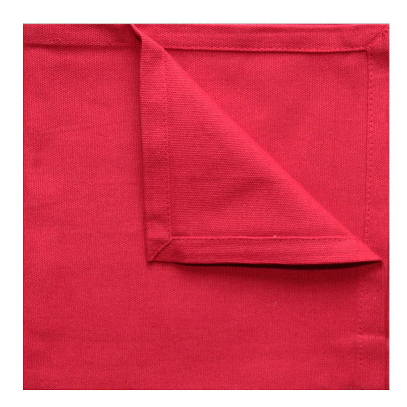 Serviette de table unie rouge coton 40 cm x 40 cm