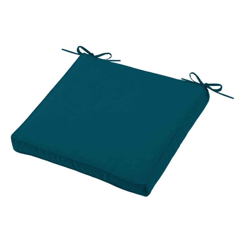 Coussin de chaise HAWAI couleur pétrole 40 x 40 x 5 cm Déhoussable Extérieur Imperméable antitache