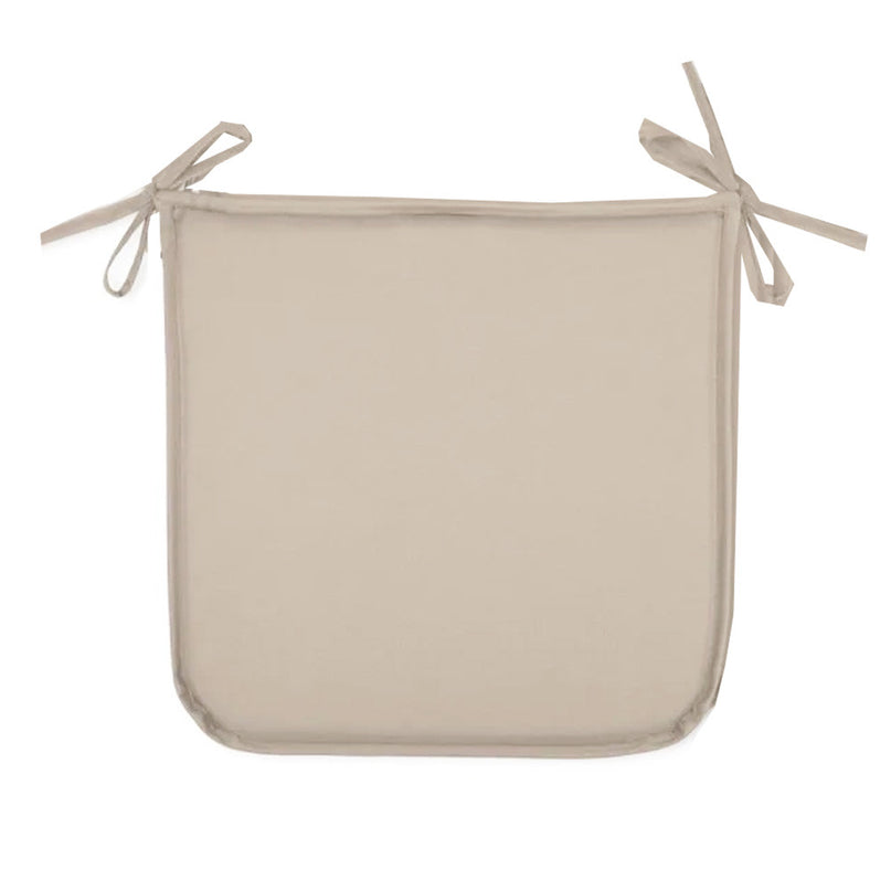 Coussin de chaise naturel 38 cm x 38 cm à nouettes vendu à l'unité