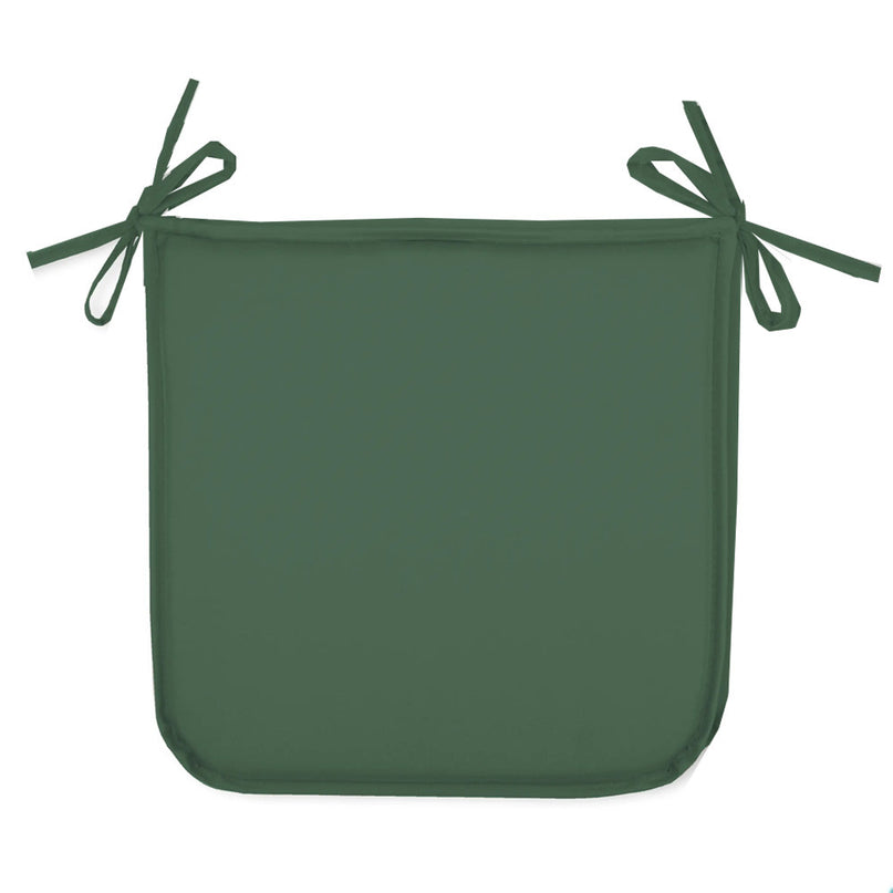 Coussin de chaise vert 38 cm x 38 cm à nouettes vendu à l'unité