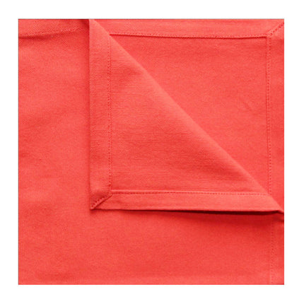 Serviette de table unie nectarine coton 40 cm x 40 cm